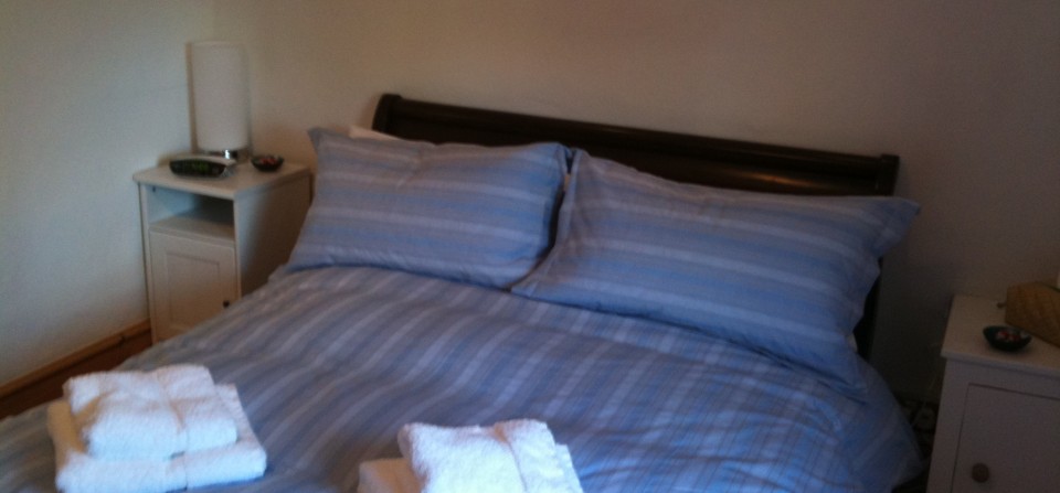 Comfortable sleigh bed